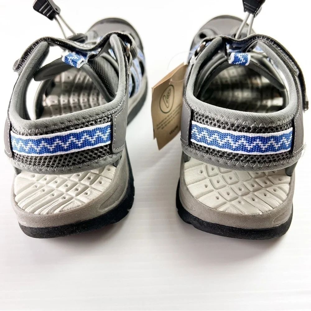 Kamik Sandals womens 10 Islander 2 Blue Grey Hook Loop Shoes Outdoors
